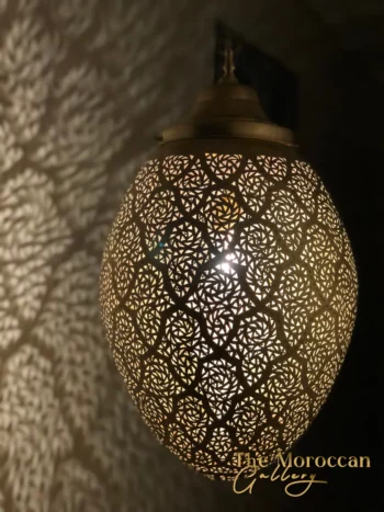 Hanging Moroccan Brass Lamp - TheMoroccanGallery.com