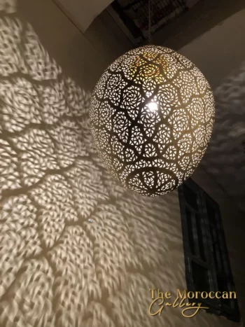 Hanging Moroccan Brass Lamp - TheMoroccanGallery.com