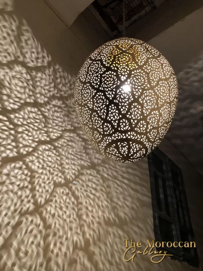 Hanging Moroccan Brass Lamp - TheMoroccanGallery.com