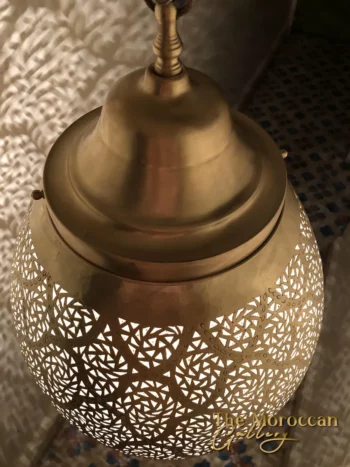 Hanging Moroccan Brass Lamp - TheMoroccanGallery.com