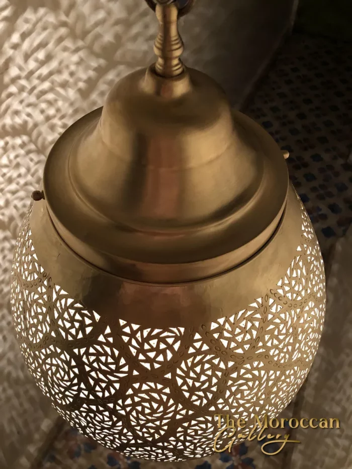 Hanging Moroccan Brass Lamp - TheMoroccanGallery.com