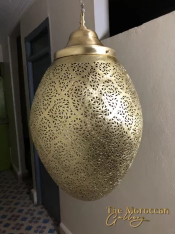 Hanging Moroccan Brass Lamp - TheMoroccanGallery.com