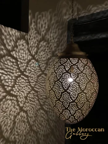 Hanging Moroccan Brass Lamp - TheMoroccanGallery.com