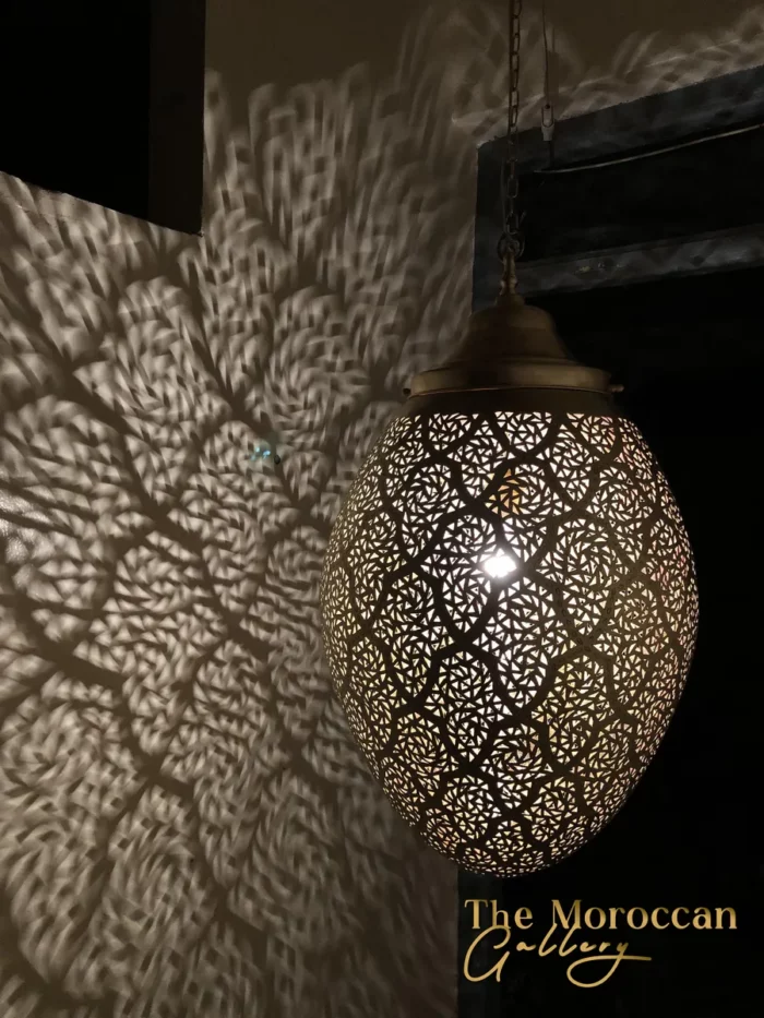 Hanging Moroccan Brass Lamp - TheMoroccanGallery.com