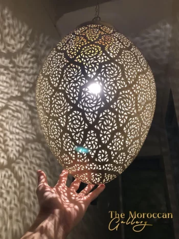 Hanging Moroccan Brass Lamp - TheMoroccanGallery.com