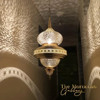 Hanging Moroccan Brass Lamp - TheMoroccanGallery.com