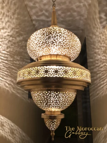 Hanging Moroccan Brass Lamp - TheMoroccanGallery.com