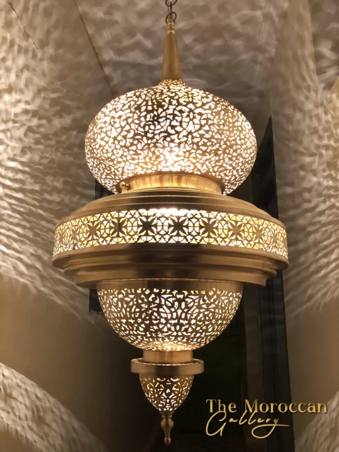 Hanging Moroccan Brass Lamp - TheMoroccanGallery.com