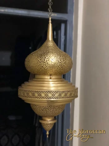 Hanging Moroccan Brass Lamp - TheMoroccanGallery.com