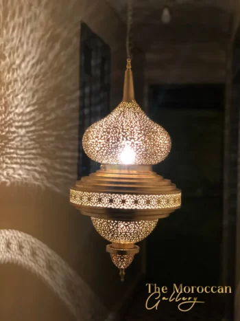 Hanging Moroccan Brass Lamp - TheMoroccanGallery.com