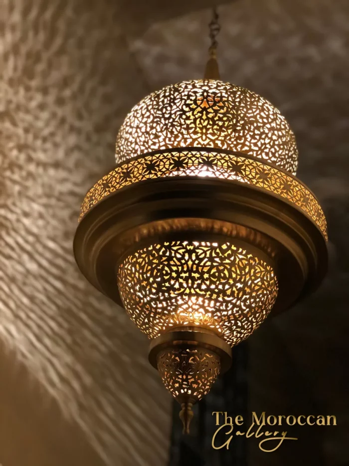 Hanging Moroccan Brass Lamp - TheMoroccanGallery.com