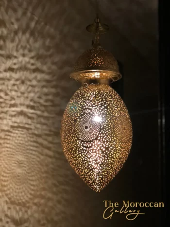 Hanging Moroccan Brass Lamp - TheMoroccanGallery.com