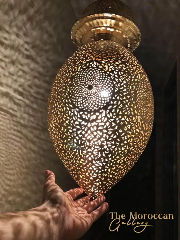 Hanging Moroccan Brass Lamp - TheMoroccanGallery.com