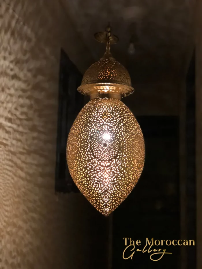 Hanging Moroccan Brass Lamp - TheMoroccanGallery.com