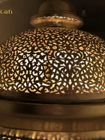 Hanging Moroccan Brass Lamp - TheMoroccanGallery.com