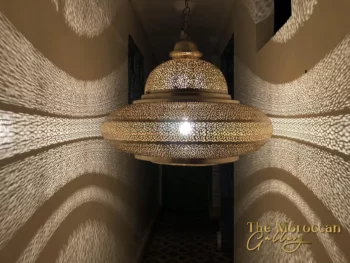 Hanging Moroccan Brass Lamp - TheMoroccanGallery.com
