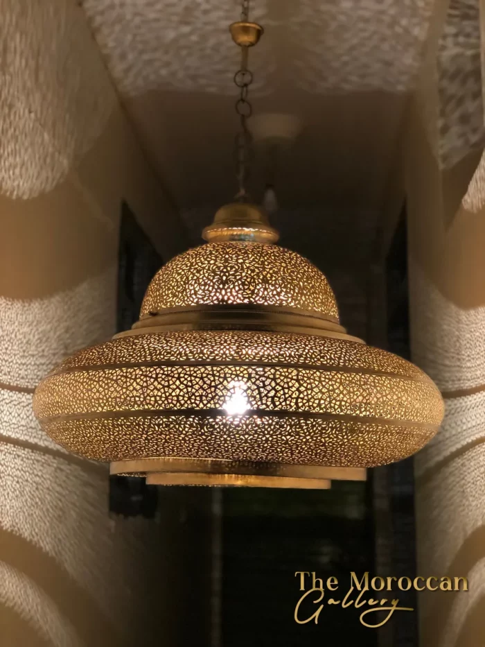 Hanging Moroccan Brass Lamp - TheMoroccanGallery.com