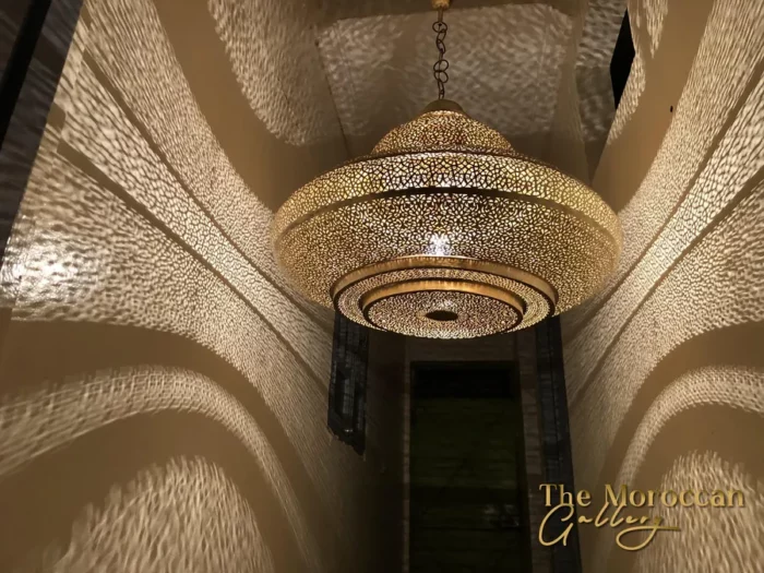 Hanging Moroccan Brass Lamp - TheMoroccanGallery.com