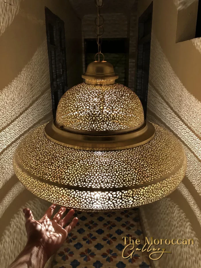 Hanging Moroccan Brass Lamp - TheMoroccanGallery.com