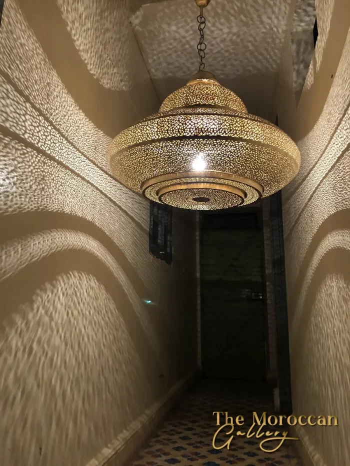 Hanging Moroccan Brass Lamp - TheMoroccanGallery.com