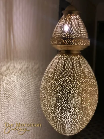 Hanging Moroccan Brass Lamp - TheMoroccanGallery.com