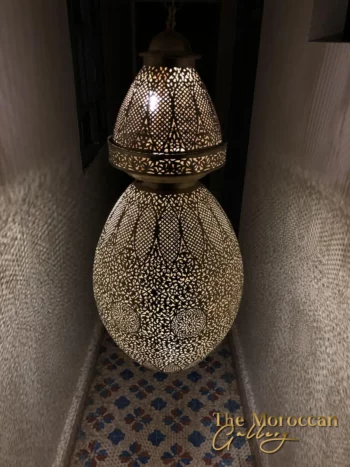 Hanging Moroccan Brass Lamp - TheMoroccanGallery.com