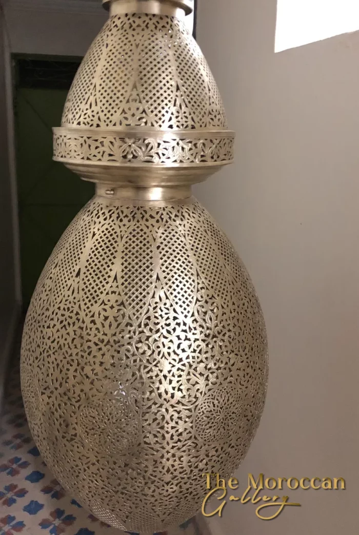 Hanging Moroccan Brass Lamp - TheMoroccanGallery.com