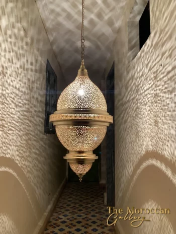 Hanging Moroccan Brass Lamp - TheMoroccanGallery.com