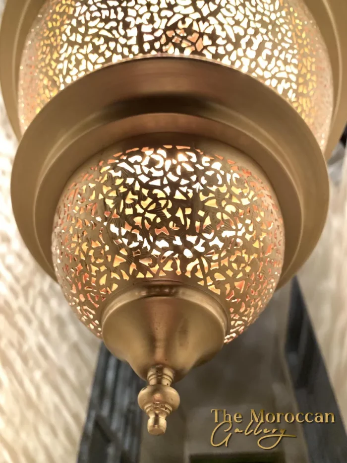 Hanging Moroccan Brass Lamp - TheMoroccanGallery.com