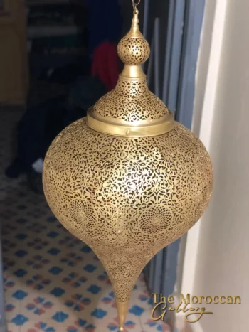 Hanging Moroccan Brass Lamp - TheMoroccanGallery.com