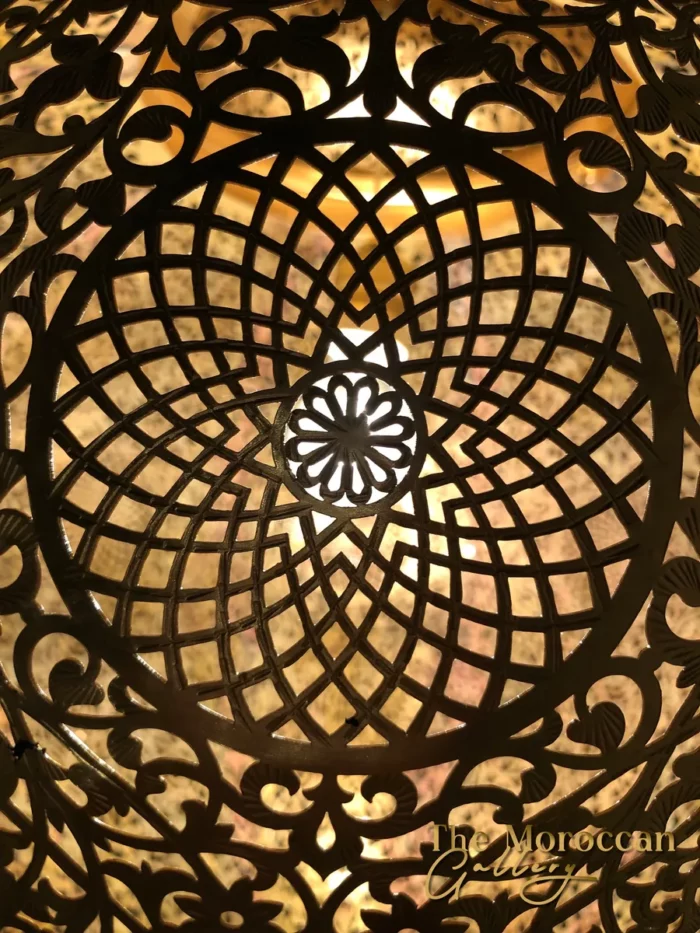 Hanging Moroccan Brass Lamp - TheMoroccanGallery.com