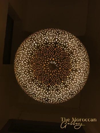Hanging Moroccan Brass Lamp - TheMoroccanGallery.com
