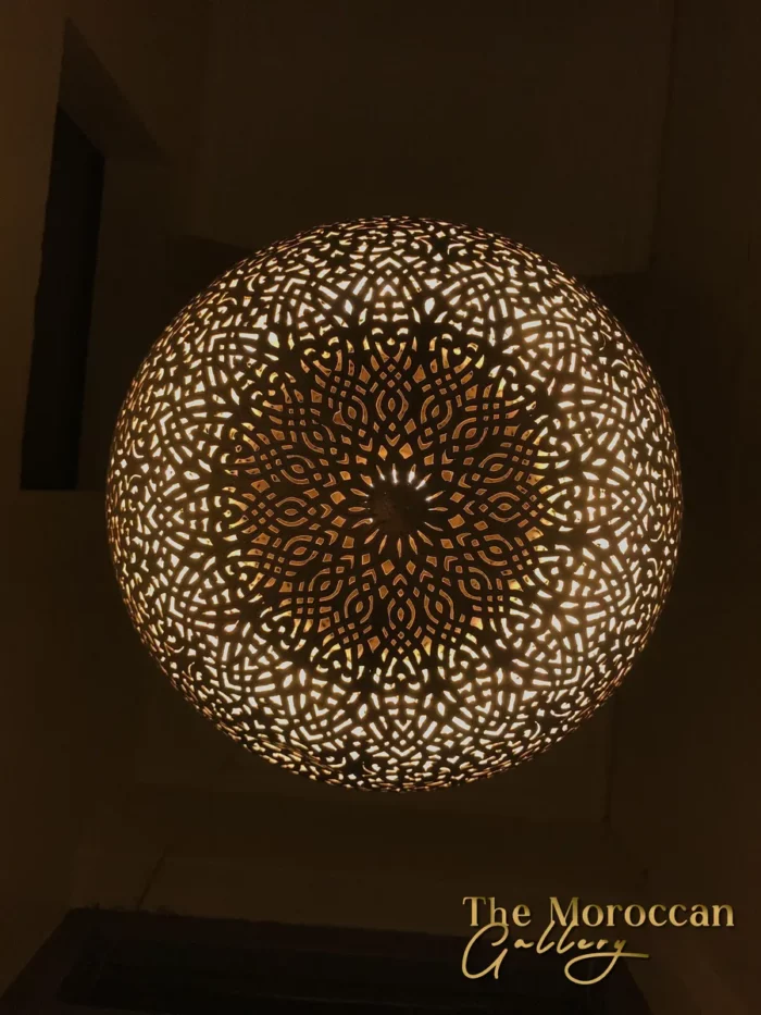 Hanging Moroccan Brass Lamp - TheMoroccanGallery.com
