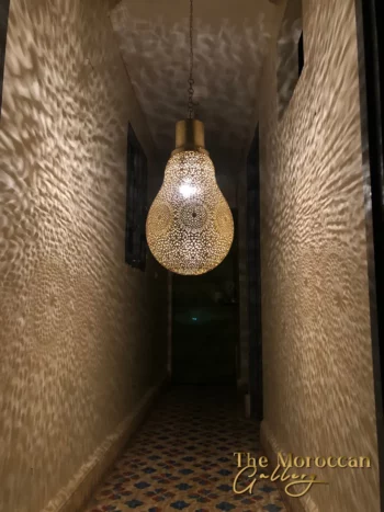 Hanging Moroccan Brass Lamp - TheMoroccanGallery.com