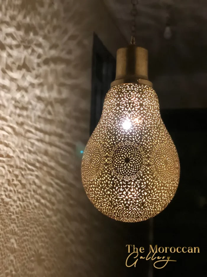 Hanging Moroccan Brass Lamp - TheMoroccanGallery.com