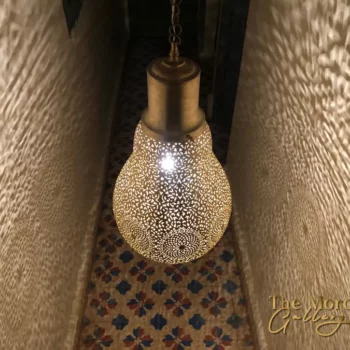 Hanging Moroccan Brass Lamp - TheMoroccanGallery.com