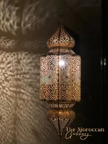 Hanging Moroccan Brass Lamp - TheMoroccanGallery.com