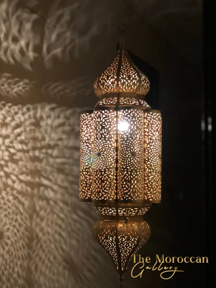 Hanging Moroccan Brass Lamp - TheMoroccanGallery.com