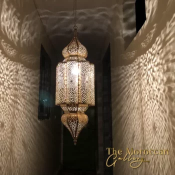 Hanging Moroccan Brass Lamp - TheMoroccanGallery.com