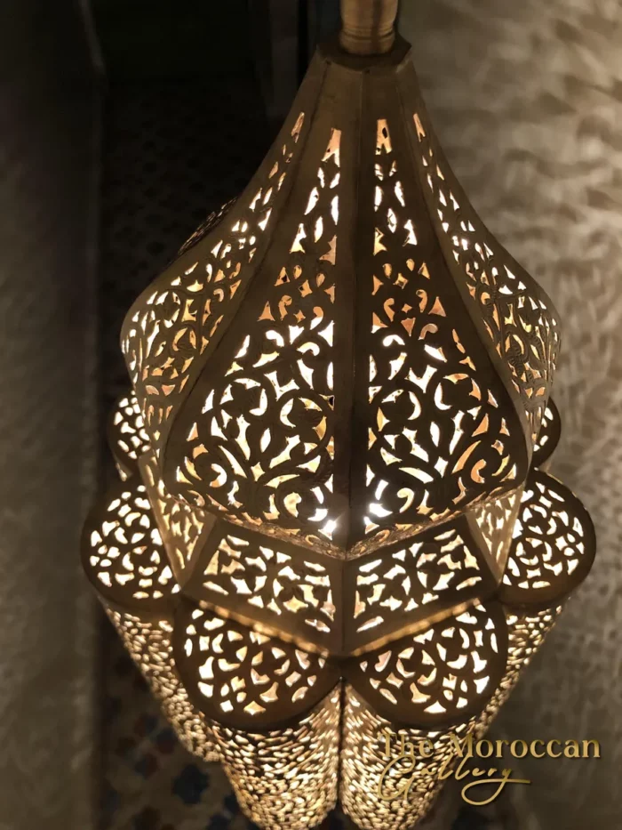 Hanging Moroccan Brass Lamp - TheMoroccanGallery.com