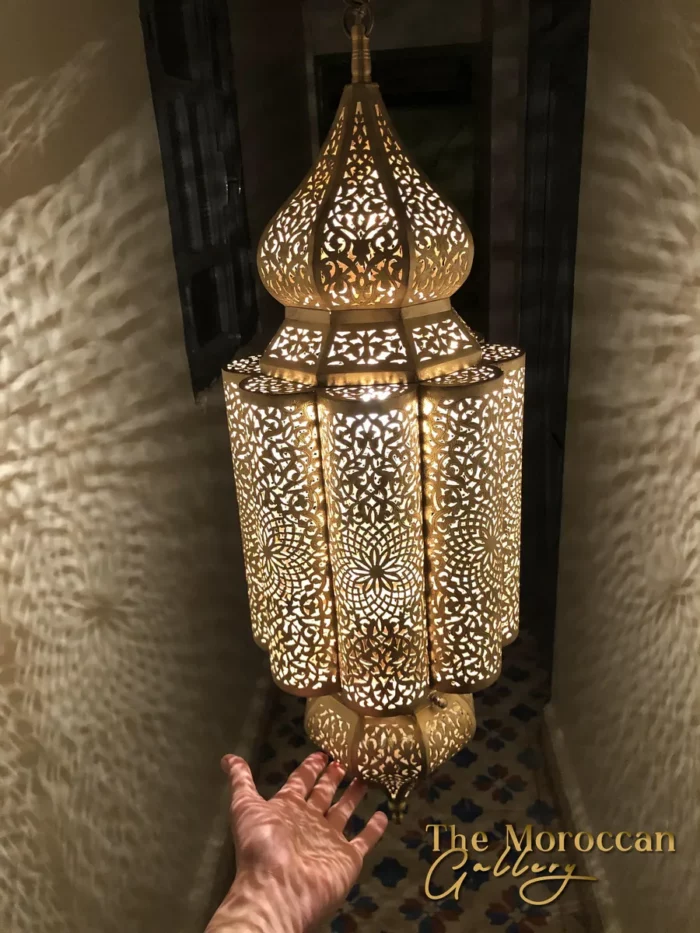 Hanging Moroccan Brass Lamp - TheMoroccanGallery.com