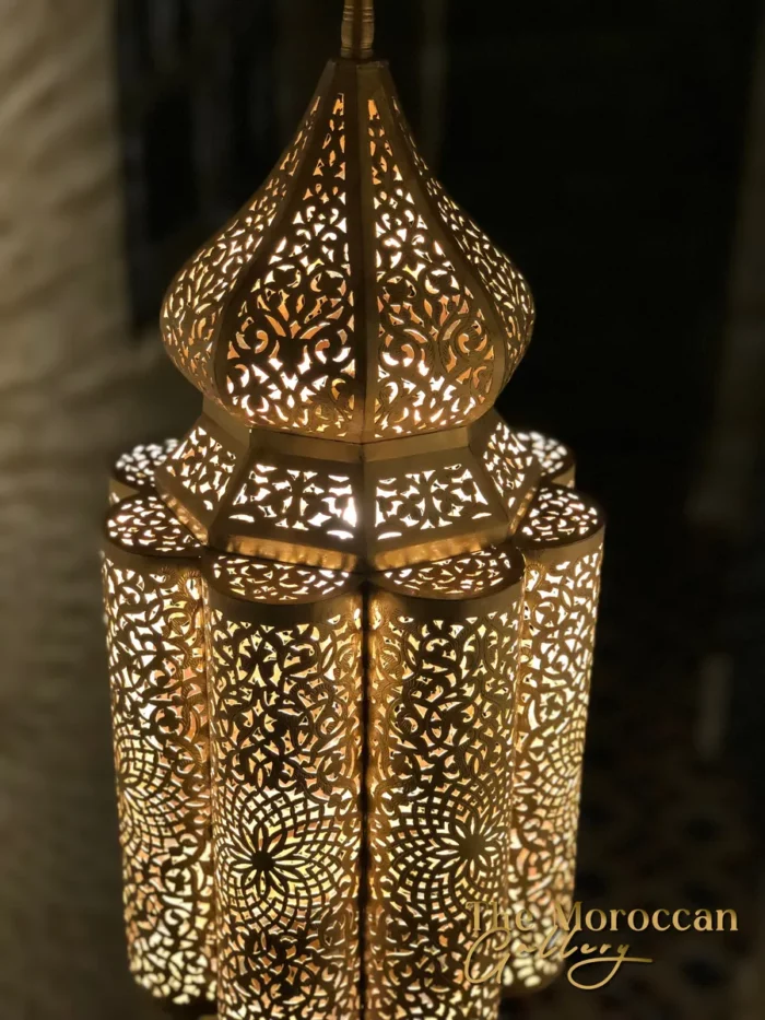 Hanging Moroccan Brass Lamp - TheMoroccanGallery.com
