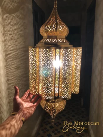Hanging Moroccan Brass Lamp - TheMoroccanGallery.com