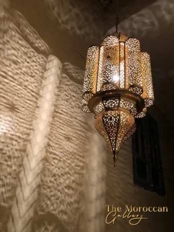 Hanging Moroccan Brass Lamp - TheMoroccanGallery.com