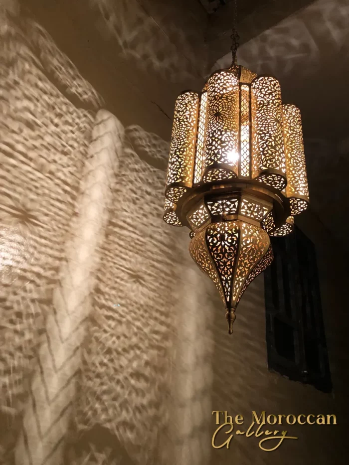 Hanging Moroccan Brass Lamp - TheMoroccanGallery.com