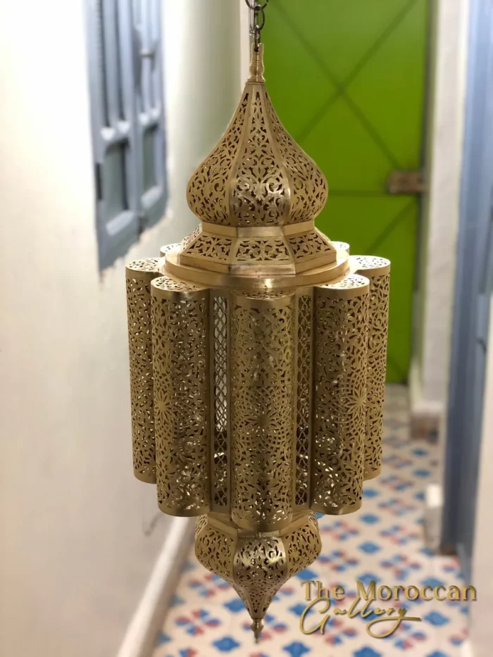 Hanging Moroccan Brass Lamp - TheMoroccanGallery.com