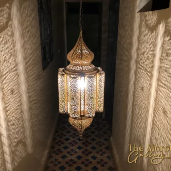 Hanging Moroccan Brass Lamp - TheMoroccanGallery.com