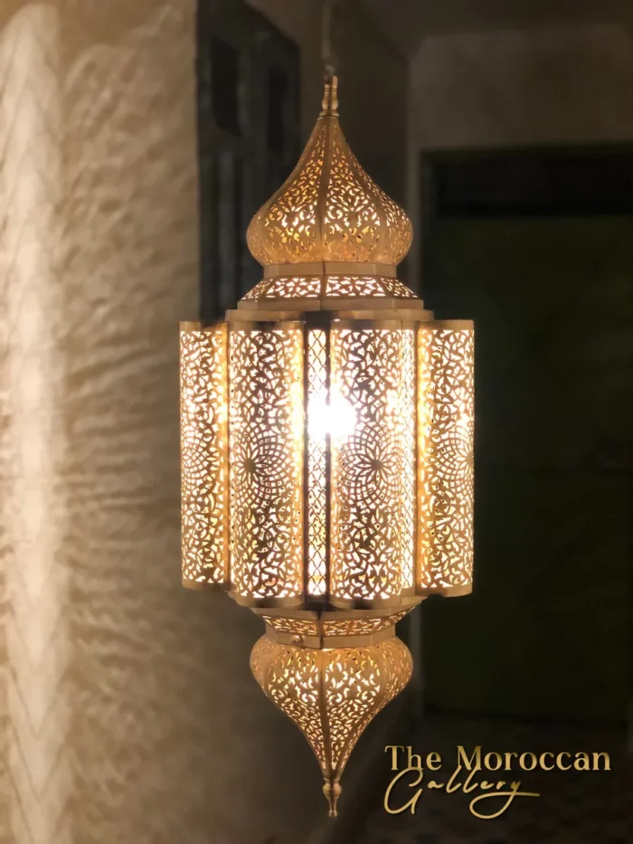 Hanging Moroccan Brass Lamp - TheMoroccanGallery.com