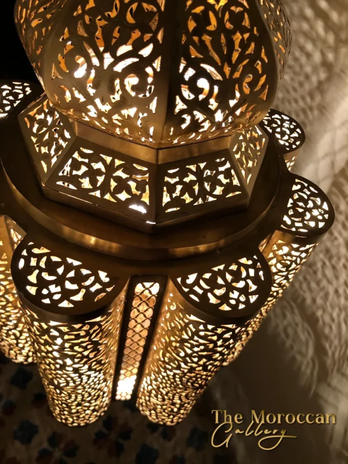 Hanging Moroccan Brass Lamp - TheMoroccanGallery.com