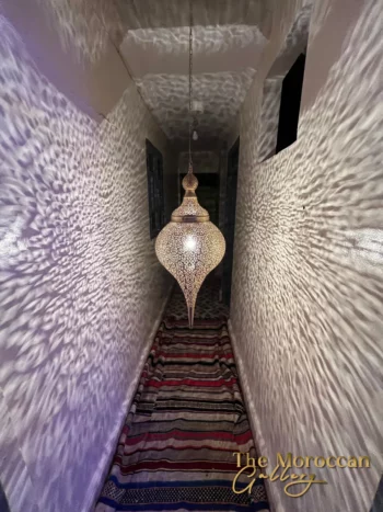 Hanging Moroccan Brass Lamp - TheMoroccanGallery.com